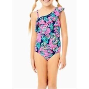 Lilly Pulitzer Girl's Zita Swimsuit UPF 50+ Sz 5 NWT
